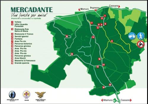 a map of the mexicoican parilla resort and villas at Case vacanza e camere in Villa Isabella con parcheggio custodito e wifi in Gioia del Colle