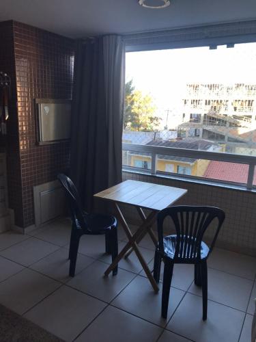 Balkoni atau teres di Apartamento com vista para o mar em Capão da Canoa!