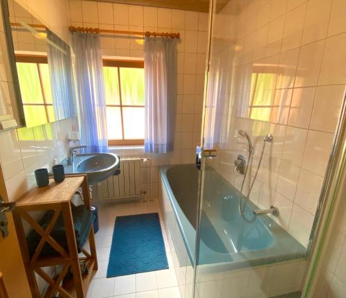 Bilik mandi di Ferienwohnung Böllatblick