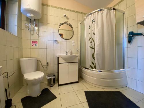 Kúpeľňa v ubytovaní Mlyn Wodny EKO Hillar