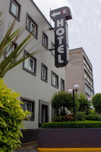 a building with a sign that reads hotel at HOTEL MIRAMAR in Mexico City