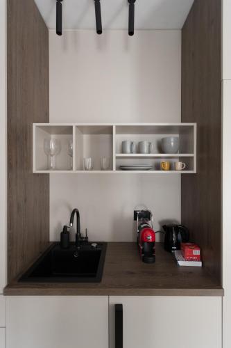 Η κουζίνα ή μικρή κουζίνα στο Prime Apartment Kragujevac