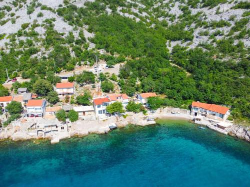an aerial view of a small island in the water at Apartment Wind soleil by Interhome in Jablanac