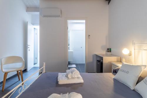 Ένα ή περισσότερα κρεβάτια σε δωμάτιο στο Chibao House con piscina privata