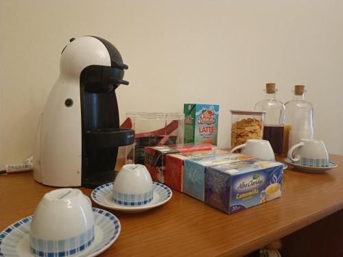 Příslušenství pro přípravu čaje a kávy v ubytování B&B A San Pasquale