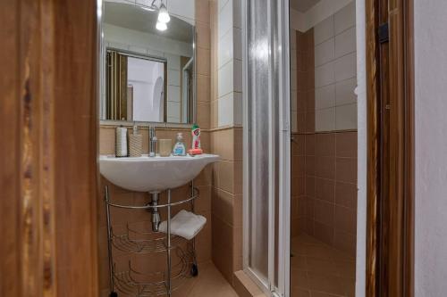 Koupelna v ubytování Apartmán U Peciho