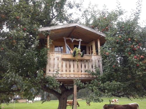 a tree house sitting on top of a tree at Appartment Romy in Radstadt