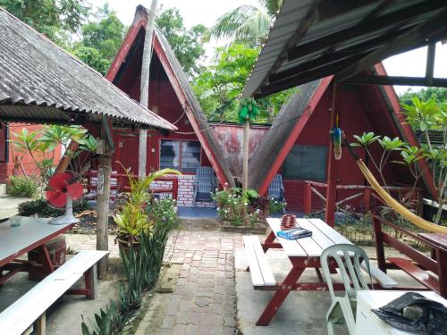Zahrada ubytování Nazri Nipah Camp Pangkor
