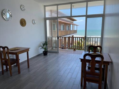 Balkón nebo terasa v ubytování Samana Hostal, Puerto Engabao