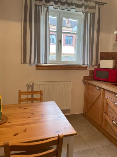 Kuchyň nebo kuchyňský kout v ubytování Apartmány Žlutý domeček