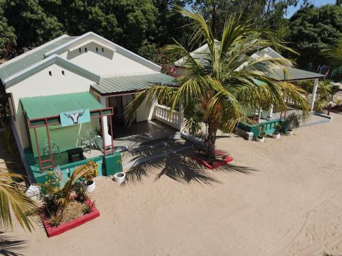 an aerial view of a house on the beach at SAARA HOTEL in Mahajanga
