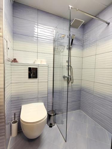 Koupelna v ubytování Cozy Studio near the Historical Heart of Sofia by Flat Mаnager