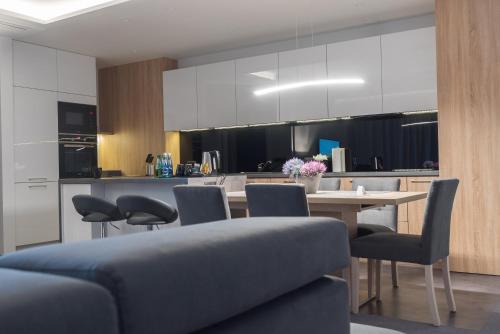 Η κουζίνα ή μικρή κουζίνα στο Apart-Hotel VIVI RESIDENCE & SPA