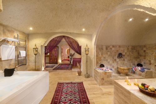 Koupelna v ubytování Cappadocia Oba Cave Hotel