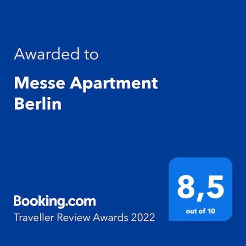 a screenshot of a message appointment benium on a blue screen at Micro Apartment Berlin in Berlin