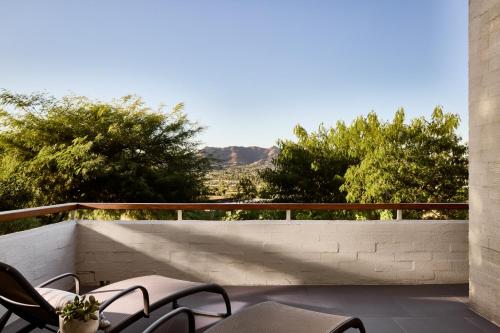 a view from the balcony of a house at Sanctuary Camelback Mountain Resort and Spa in Scottsdale