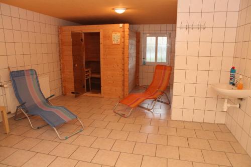 Koupelna v ubytování Pension Všeruby