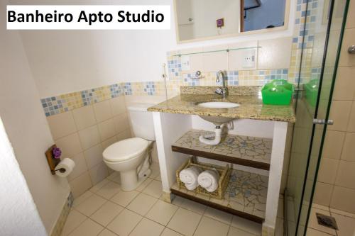 Bilik mandi di Casa Verde Apart - Apartamentos com cozinha