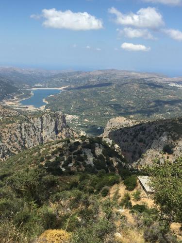 a view from the top of a mountain at Eleni Apartments in Hersonissos