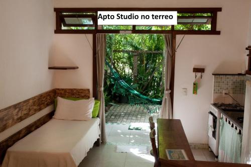 Katil atau katil-katil dalam bilik di Casa Verde Apart - Apartamentos com cozinha