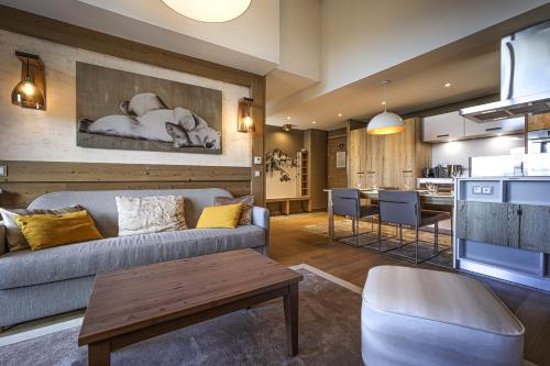 Area soggiorno di Résidence l'Hévana - Appartements de Prestige Méribel Centre