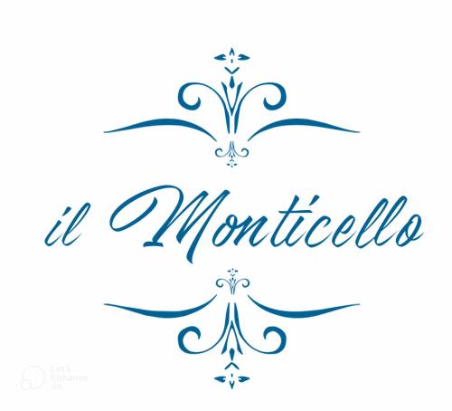 a sketch of a monochrome logo with the word montoria at Casa TerryB - il Monticello in Positano