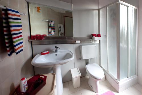 ポルデノーネにあるBBnaonの小さなバスルーム(洗面台、トイレ付)
