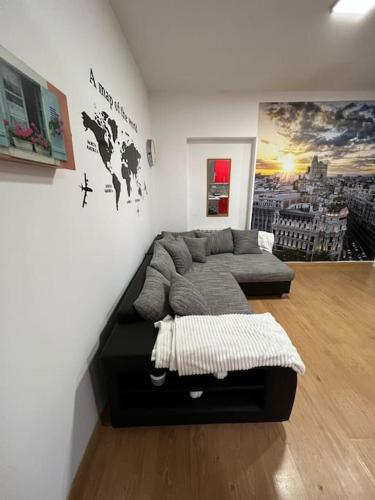 Een zitgedeelte bij Apartamento en el centro de Madrid - Atocha