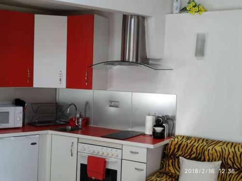 Η κουζίνα ή μικρή κουζίνα στο Casita de invitados cerca de Madrid