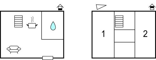 schéma d'une douche avec les réponses de deux flèches dans l'établissement 2 Bedroom Beautiful Home In Hrby, à Hörby