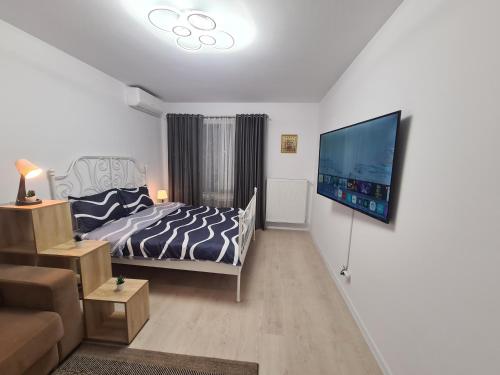 Voodi või voodid majutusasutuse Ghencea Residence 158 L2 toas