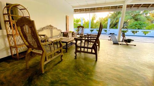 Balkón nebo terasa v ubytování Madiha Surf House Lanka