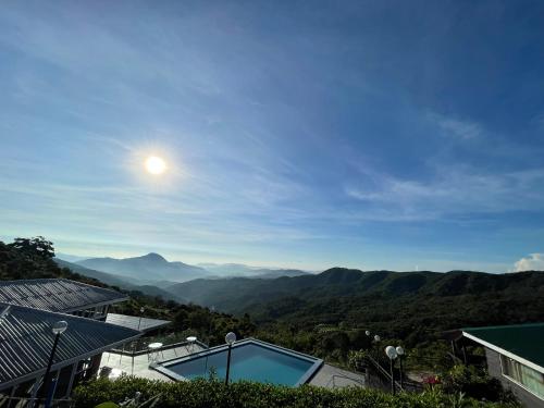 a view of the mountains from a house at La View Mountain Resort in Damasanan