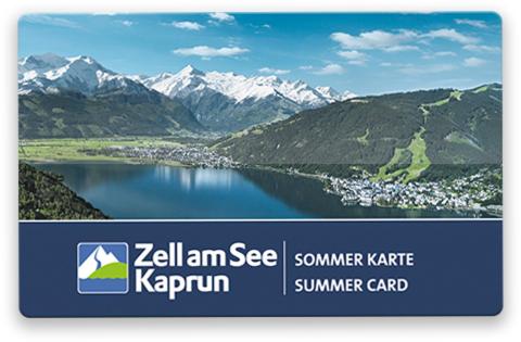 una etiqueta con una foto de un lago y montañas en Alpin Resort Kaprun 14, en Kaprun