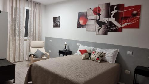 En eller flere senge i et værelse på A casa di Asja
