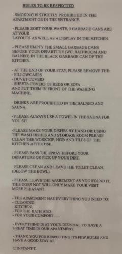 a page of a letter with handwriting on it at L'instant T 4* Balnéo, Sauna et Parking Privé in Colmar