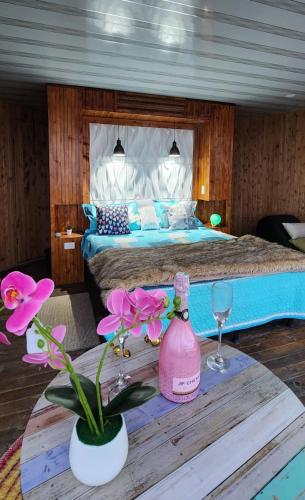 Кровать или кровати в номере Barichara Glamping Valley