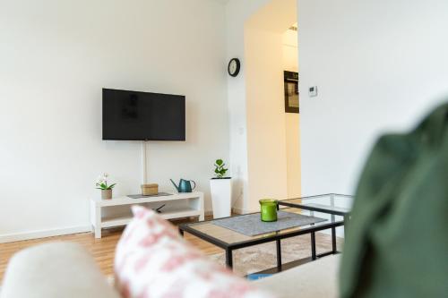 TV a/nebo společenská místnost v ubytování Central Apartment
