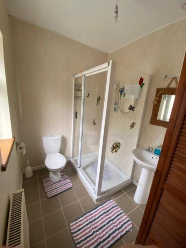 Ванна кімната в Tranquil 2 Bedroom Cottage With Hot Tub Sea View Teach Cha