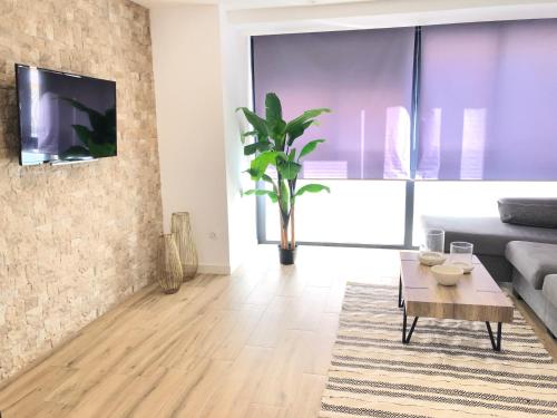 Televisyen dan/atau pusat hiburan di Vivienda Turística Jaén Interior PARKING GRATUITO