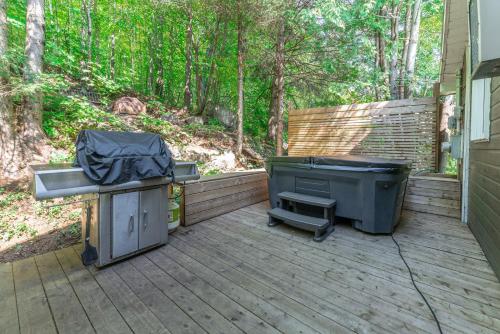 Fotografie z fotogalerie ubytování Chalet Le Cozy hot tub Lakeview beach access full of near by activities v destinaci Saint-Calixte