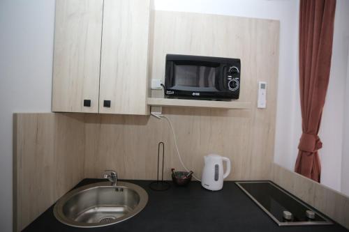 Η κουζίνα ή μικρή κουζίνα στο Apartments Artee Free Garage Parking