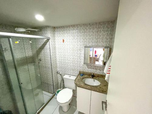 Баня в Lindo Flat Verde Mar em São José da Coroa Grande, Pernambuco