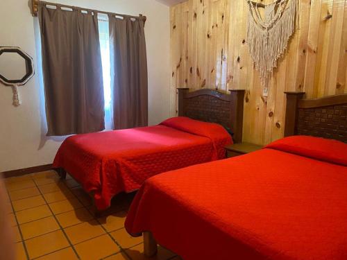Postel nebo postele na pokoji v ubytování Cabaña Traslomita