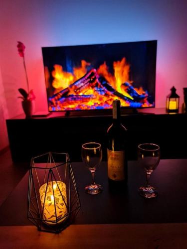 TV a/nebo společenská místnost v ubytování Apartman Perić Brčko