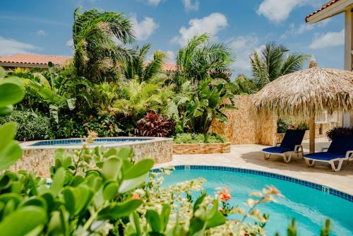  Fabulous modern 2-bedroom apartment with tropical garden, pool and jacuzzi -  Room  picture :    TV    Air conditioning    Refrigerator                            