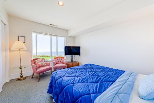 Ένα ή περισσότερα κρεβάτια σε δωμάτιο στο Brookings Oceanfront Estate