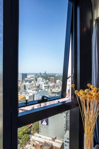 Udsigt til Melbourne eller udsigt til byen taget fra hotellet