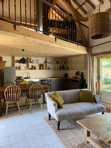 Ruang duduk di Gîte Dordogne Périgord