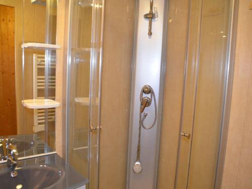 a bathroom with a shower and a sink at Studio Les Menuires, 1 pièce, 4 personnes - FR-1-452-55 in Les Menuires